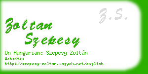 zoltan szepesy business card